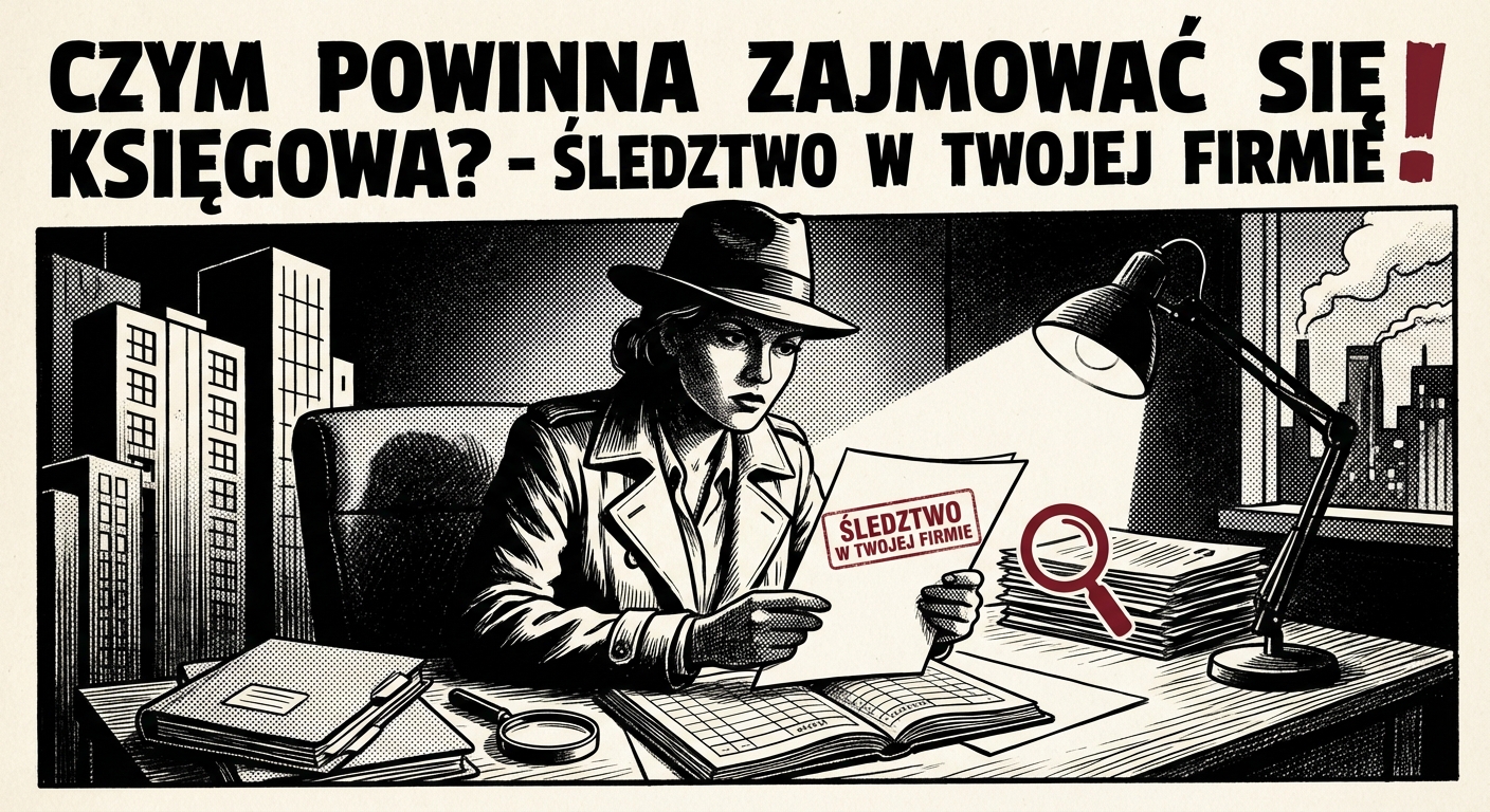 czym zajmuje się księgowa - Ilustracja: Czym Powinna Zajmować Się Księgowa? Śledztwo w Twojej Firmie