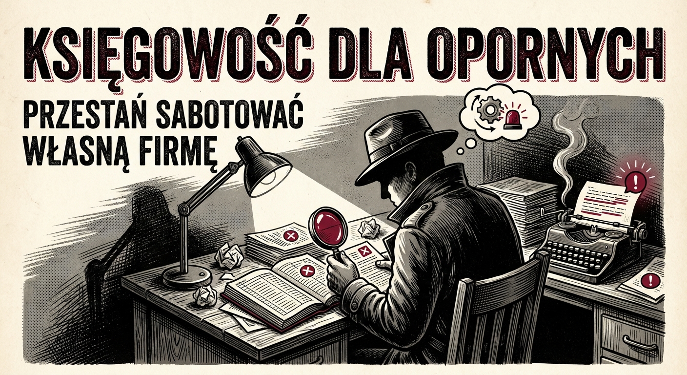 księgowość dla opornych - Ilustracja: Księgowość dla opornych: Przestań sabotować własną firmę