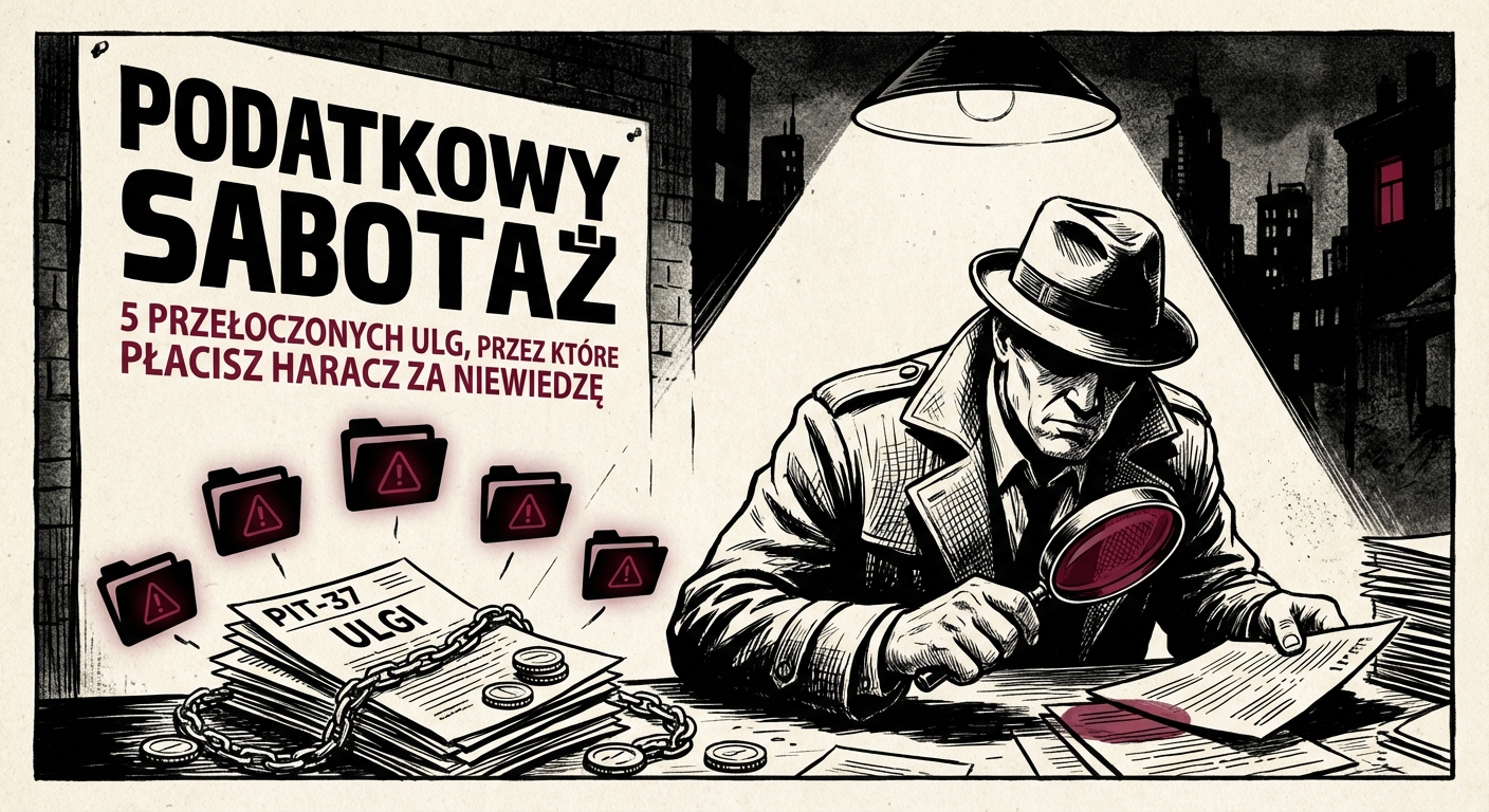 ulgi podatkowe - Ilustracja: Podatkowy sabotaż. 5 ulg, przez które płacisz haracz za niewiedzę